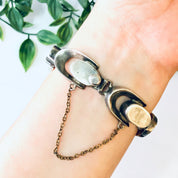 Vintage Bracelet, Silver Bracelet, Link Bracelet, Unique Jewelry, Vintage Jewelry, Statement Jewelry, Rare Bracelet, Cut Out Design, 925