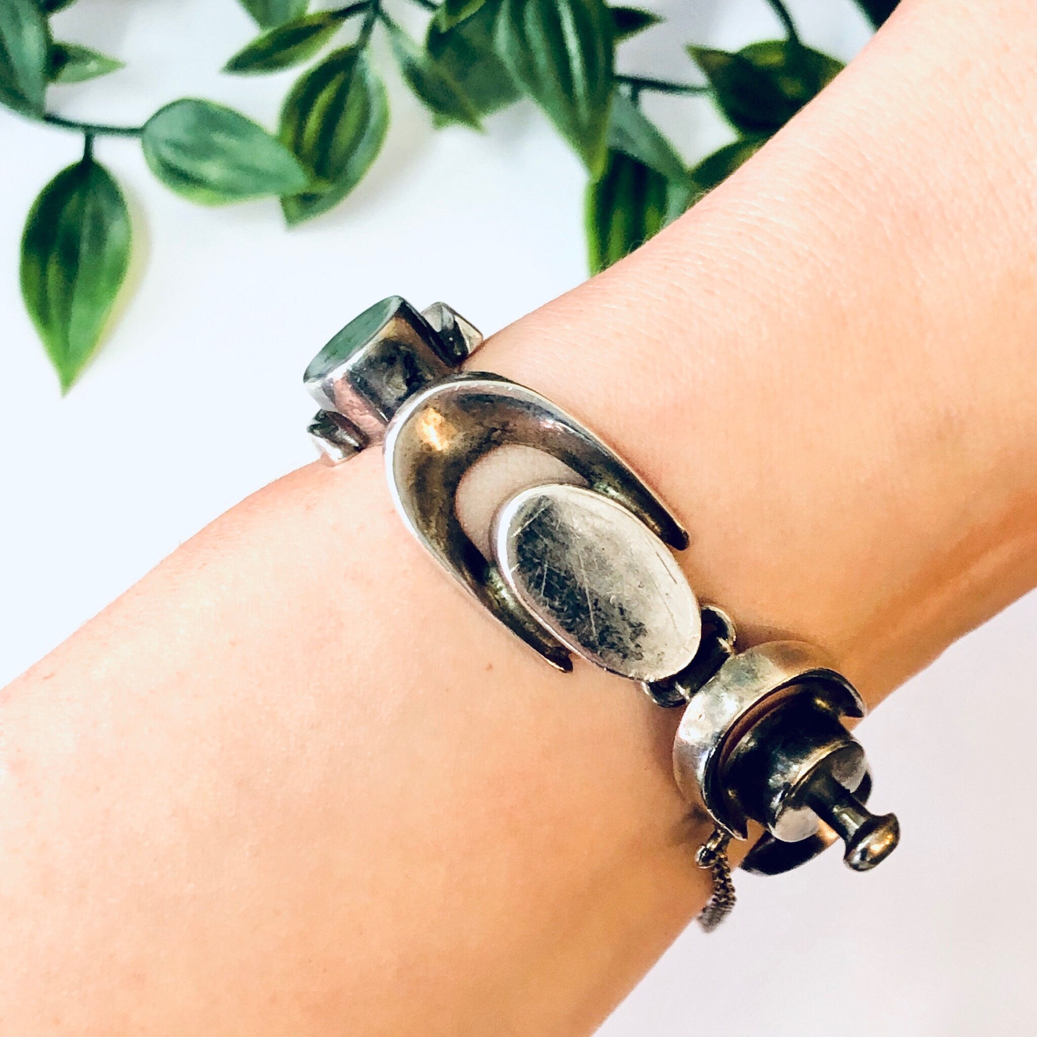 Vintage Bracelet, Silver Bracelet, Link Bracelet, Unique Jewelry, Vintage Jewelry, Statement Jewelry, Rare Bracelet, Cut Out Design, 925