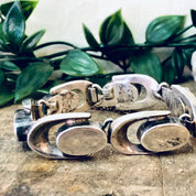 Vintage Bracelet, Silver Bracelet, Link Bracelet, Unique Jewelry, Vintage Jewelry, Statement Jewelry, Rare Bracelet, Cut Out Design, 925