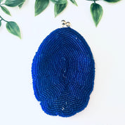 Vintage Coin Purse, Beaded Coin Purse, Change Purse, Beaded Accessories, Blue Beads, purple Beads, Green Beads, Kiss lock Purse, Small Purse