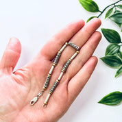 Vintage Bracelet, Silver Bracelet, Link Bracelet, Vintage Jewelry, Unique Bracelet, Gold Accents, Thin Bracelet, 925 Bracelet, Anniversary