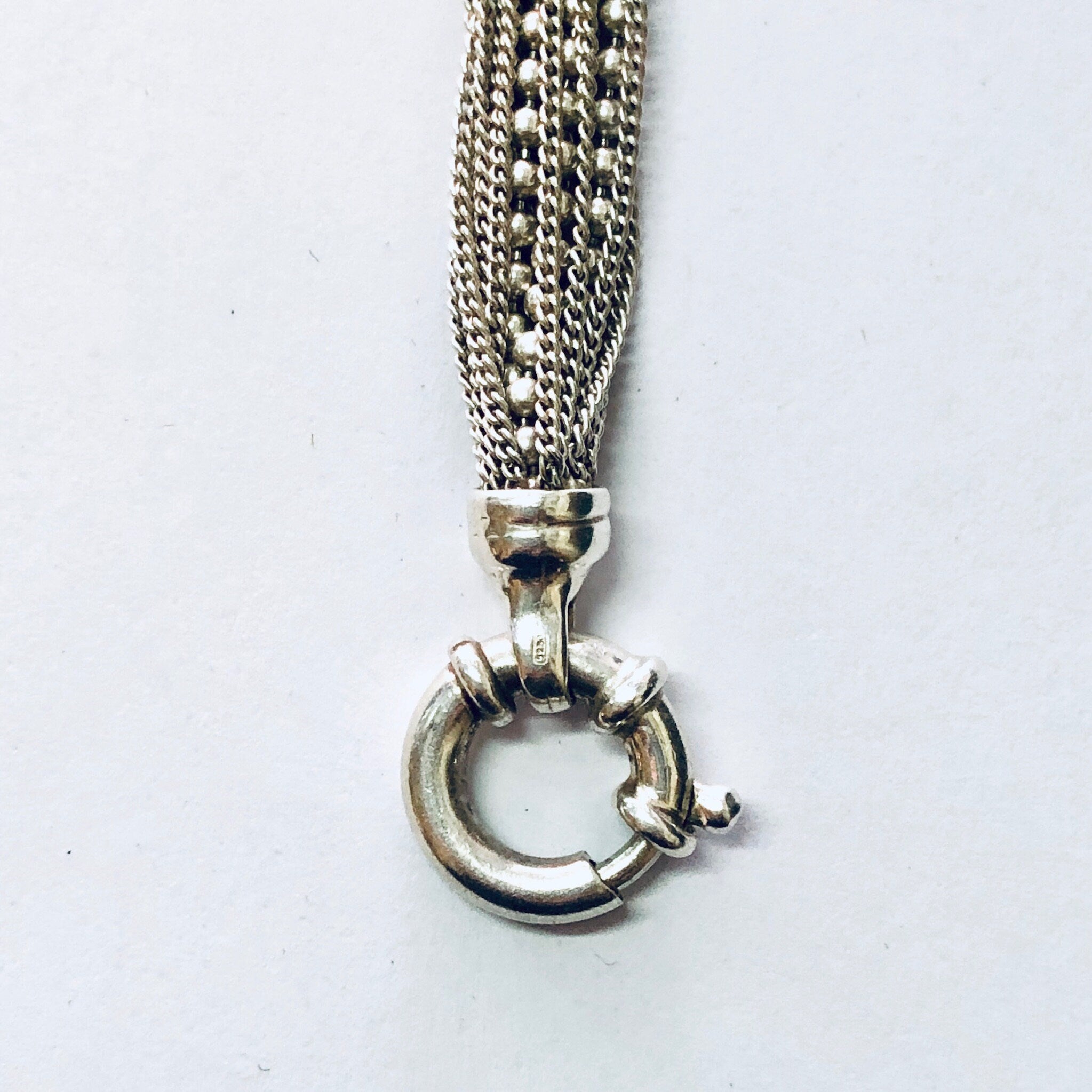 Vintage Bracelet, Silver Bracelet, Chain Bracelet, Multi Stranded Bracelet, Ball Chain Bracelet, Vintage jewelry, Unique Bracelet, 925