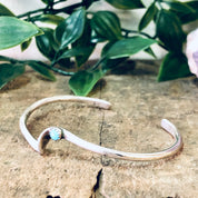 Vintage Bracelet, Silver Bracelet, Turquoise Jewelry, Vintage Jewelry, Unique Design, Simple Bracelet, Cuff Bracelet, Silver and Blue, 925