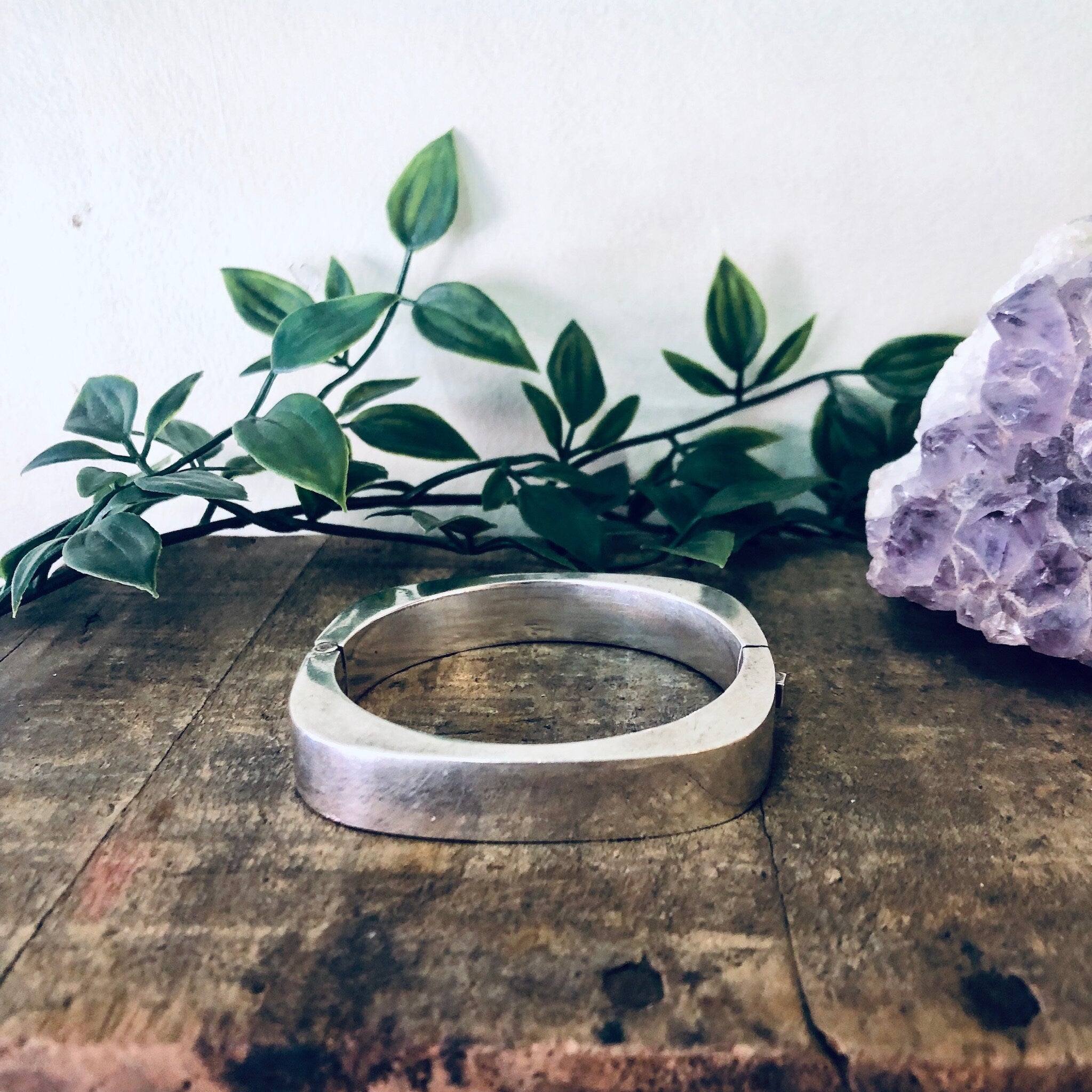 Vintage Bracelet, Silver Bracelet, Unique Jewelry, Minimalist Bracelet, Vintage Jewelry, Square Shaped Bracelet, Bangle Bracelet, 925 Cuff