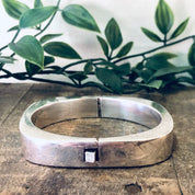 Vintage Bracelet, Silver Bracelet, Unique Jewelry, Minimalist Bracelet, Vintage Jewelry, Square Shaped Bracelet, Bangle Bracelet, 925 Cuff