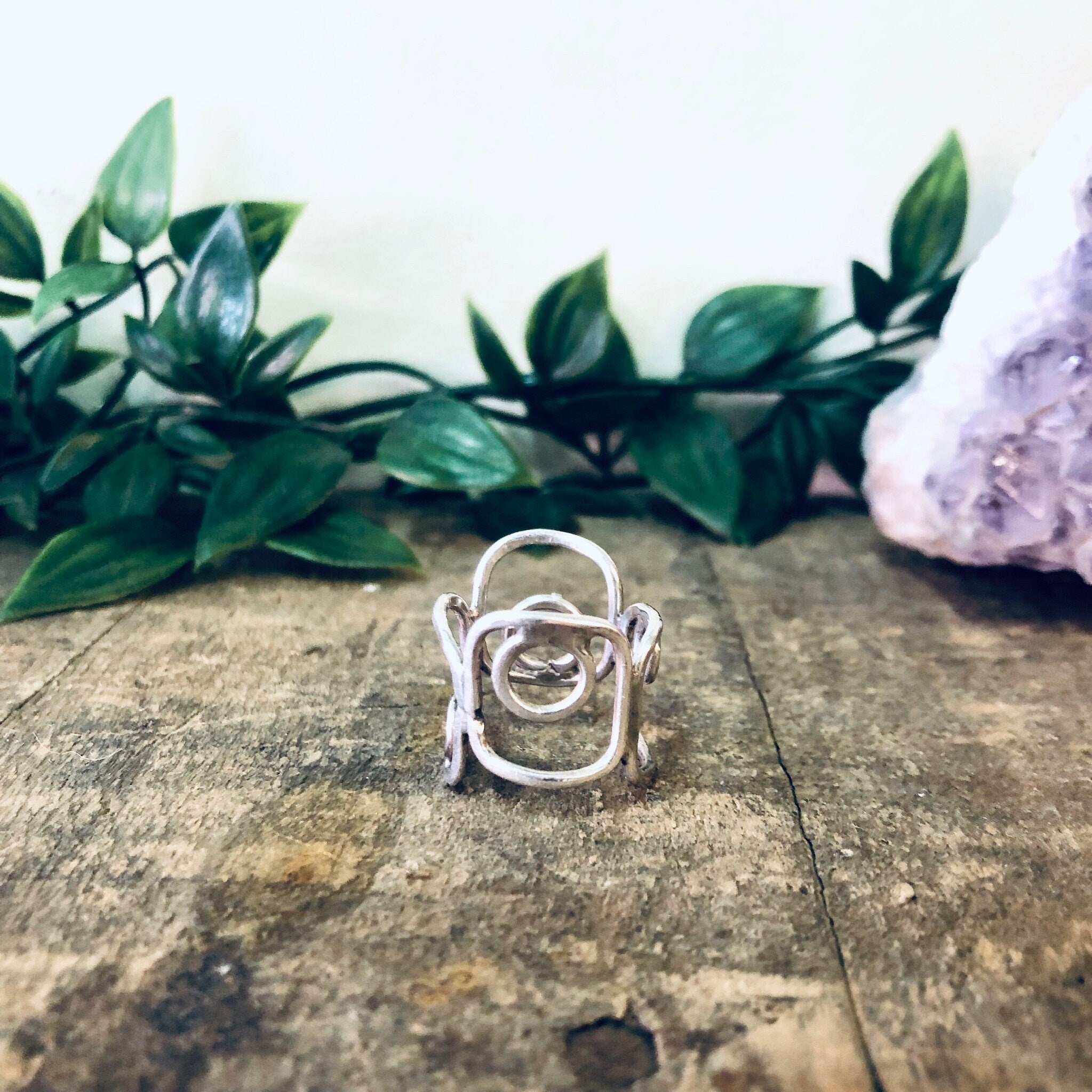 Vintage Ring, Silver Ring, Cut Out Ring, Unique Jewelry, Vintage Jewelry, Statement Jewelry, Thumb Ring, Large Ring, 925 Ring, Gift Idea