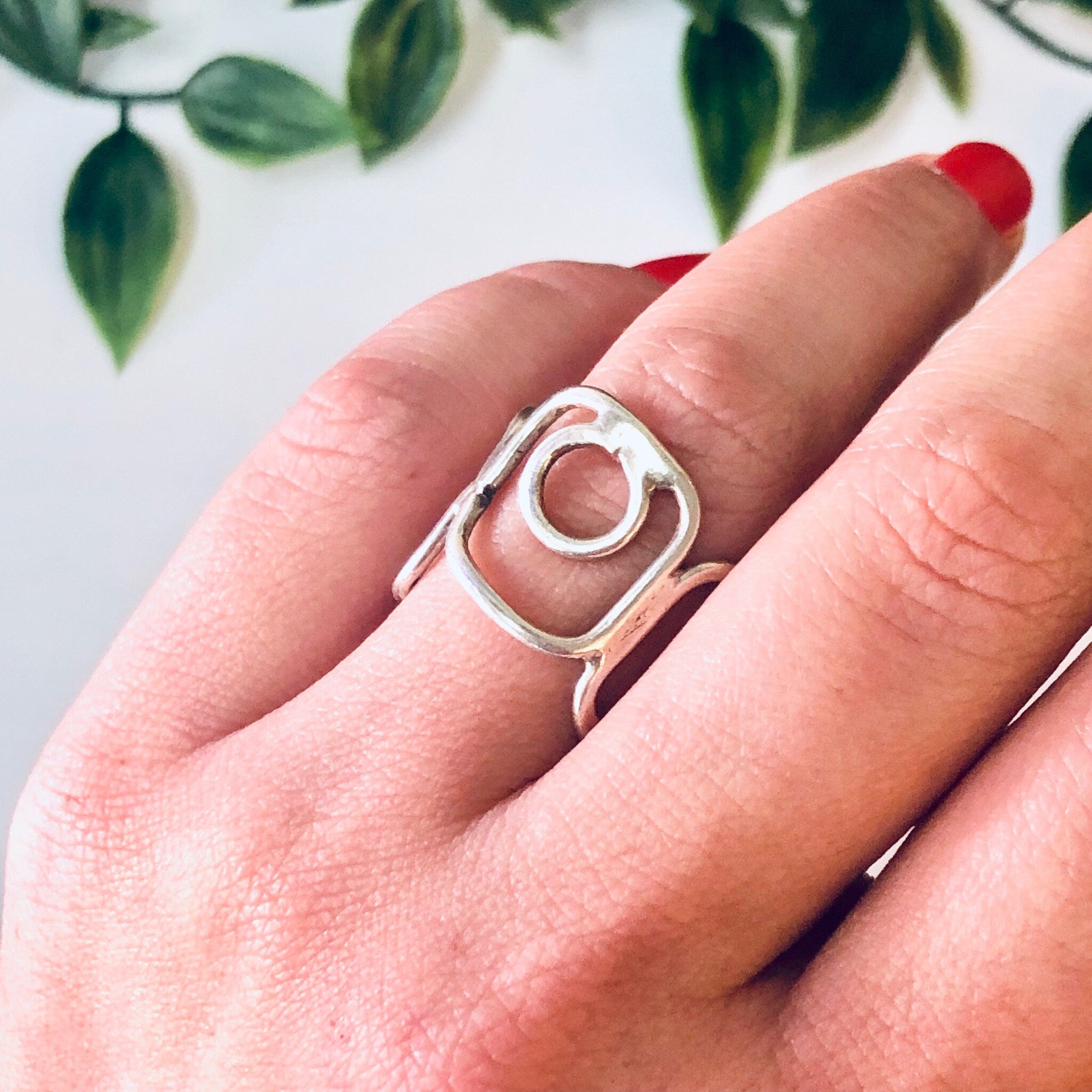 Vintage Ring, Silver Ring, Cut Out Ring, Unique Jewelry, Vintage Jewelry, Statement Jewelry, Thumb Ring, Large Ring, 925 Ring, Gift Idea