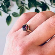 Vintage Ring, Gold Ring, 10K Gold Ring, 10K Gold, Gold Jewelry, Vintage Jewelry, Engagement Ring, Promise Ring, Garnet Ring, Red and Gold