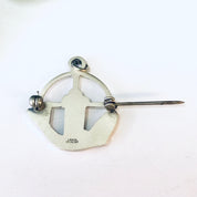 Vintage Pin, Religious Jewelry, Silver Pin, Christian Symbol Pin, Fish Pin, Basket Pin, Cross Pin, Creed Sterling, 925 Pin, Fish Pendant,