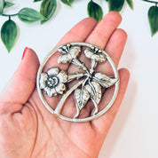 1940s Danecraft Sterling Silver Trumpet Lily Morning Glory Brooch Pin, Danecraft Jewelry, Silver Jewelry, Statement Jewelry, Flower Pin, 925