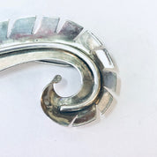 Vintage Pin, Vintage Brooch, Silver Brooch, Vintage Jewelry, Feather Pin, Feather Jewelry, Abstract Jewelry, Curved Feather, Statement Pin