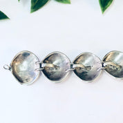 Vintage Bracelet, Link Bracelet, Silver Bracelet, Shell Design Bracelet, Small Bracelet, Vintage Jewelry, Unique Style, Unique Design, 925