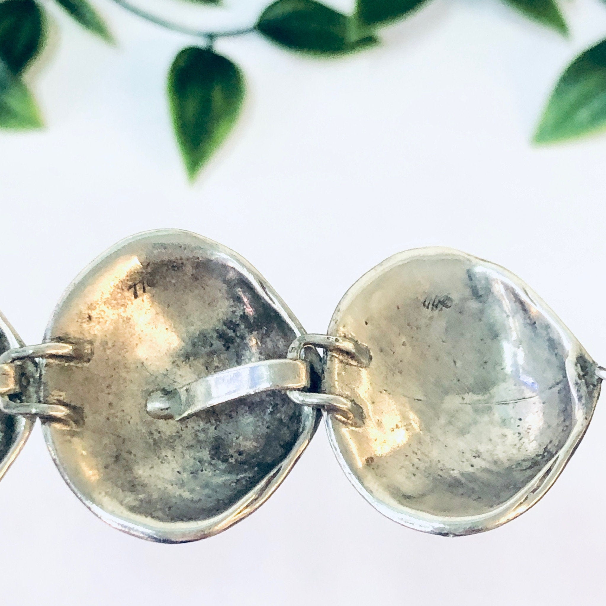Vintage Bracelet, Link Bracelet, Silver Bracelet, Shell Design Bracelet, Small Bracelet, Vintage Jewelry, Unique Style, Unique Design, 925