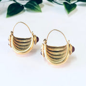 Vintage Earrings, Gold Toned Earrings, Beaded Earrings, Purple Earrings, Red Earrings, Pierced Ears, Vintage Jewelry, Dangle Earrings,