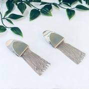 Vintage Earrings, Clip On Earrings, Fringe Earrings, Fringe Jewelry, Unique Jewelry, Silver Earrings, Made in Italy, Unique Design, 925