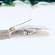 Vintage Earrings, Clip On Earrings, Fringe Earrings, Fringe Jewelry, Unique Jewelry, Silver Earrings, Made in Italy, Unique Design, 925