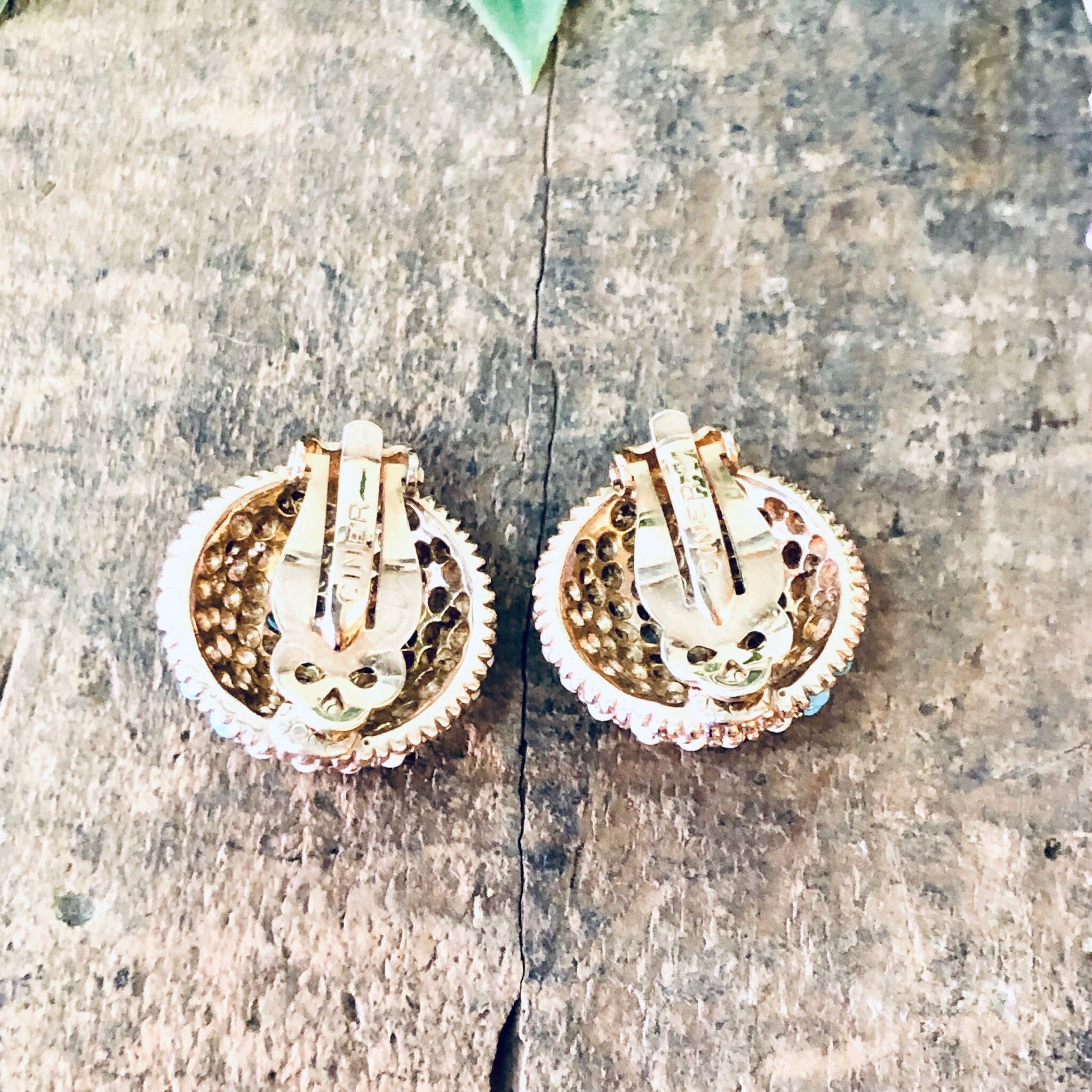 Ciner Clip On Earrings, Vintage Earrings, Clip On Earrings, Signed Ciner Earrings, Ciner Jewelry, Vintage Jewelry, Costume Jewelry, Beaded