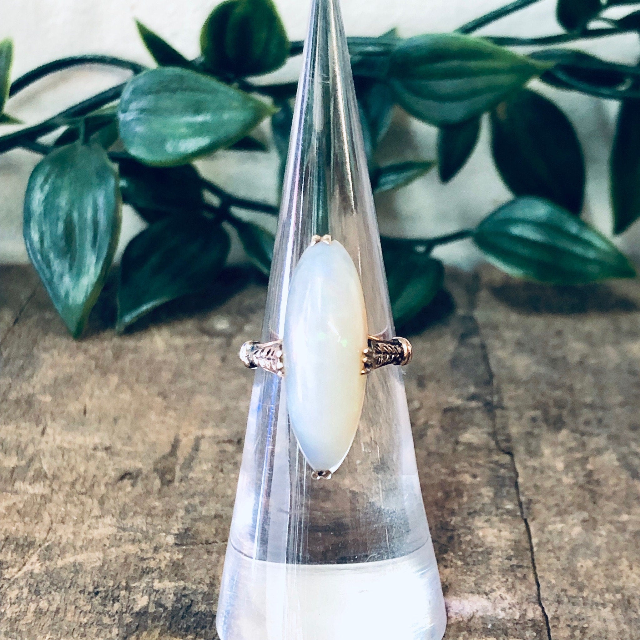 Vintage Ring, Gold Ring, Opal Ring, Opal Jewelry, 14K Gold Ring, Yellow Gold Jewelry, Engagement Ring, October Birthstone, Vintage Jewelry