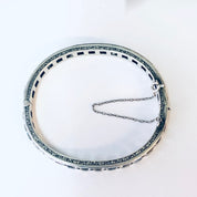 Vintage Bracelet, Silver Bracelet, Bangle Bracelet, Vintage Jewelry, Unique Jewelry, Faux Diamond Bangle, Bridal Jewelry, 925 Bracelet,
