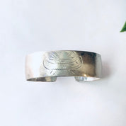 Vintage Bracelet, Silver Cuff, Vintage Cuff, Etched Bracelet, Unique Jewelry, Simple Cuff, Cuff Bracelet, Small Cuff, Vintage Jewelry, 925