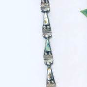 Vintage Bracelet, Link Bracelet, Abalone Jewelry, Abalone Bracelet, Vintage Jewelry, Silver Bracelet, Unique Jewelry, Shell Bracelet, 925