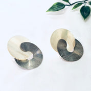 Vintage Earrings, Silver Earrings, Mother of Pearl, Dangle Earrings, Unique Jewelry, Retro Earrings, Pierced Ears, Statement Jewelry, 925