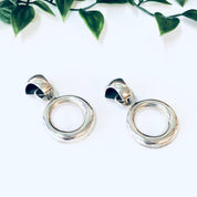 Vintage Earrings, Silver Earrings, Clip On Earrings, Unique Jewelry, Geometric Earrings, Minimalist Style, Funky Jewelry, 925 Earrings