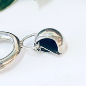 Vintage Earrings, Silver Earrings, Clip On Earrings, Unique Jewelry, Geometric Earrings, Minimalist Style, Funky Jewelry, 925 Earrings