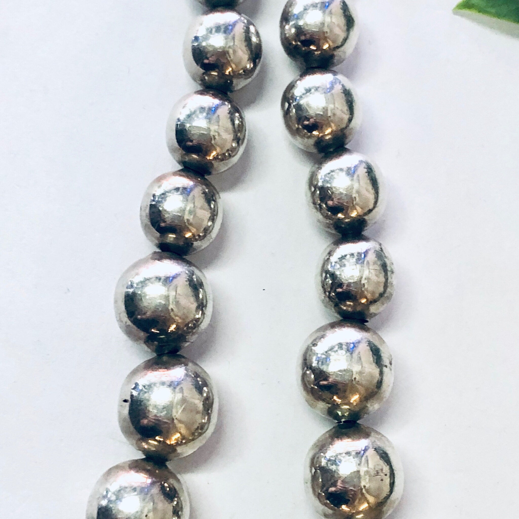 Vintage Necklace, Silver Necklace, Silver Beads, Hollow Silver Beads, Statement Jewelry, Unique Necklace, Large Beads, Beaded Jewelry, 925