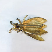 Vintage Brooch, Hattie Carnegie Trembler Brooch, Trembler Bee Pin, Gold Toned Brooch, Bee Jewelry, Rhinestone Brooch, Vintage Jewelry, Gold