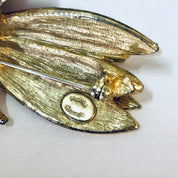 Vintage Brooch, Hattie Carnegie Trembler Brooch, Trembler Bee Pin, Gold Toned Brooch, Bee Jewelry, Rhinestone Brooch, Vintage Jewelry, Gold