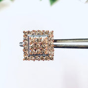 Vintage Earrings, Diamond Earrings, Diamond Cluster Earrings, 10K Gold Earrings, Gold Jewelry, Art Deco style, Diamond Jewelry, Square Studs