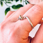 Vintage Ring, Silver Ring, Cat Ring, Cat Jewelry, Skinny Ring, Vintage Jewelry, Kitty Cat Jewelry, Wrap Ring, Unique Ring, Cat Lover, 925