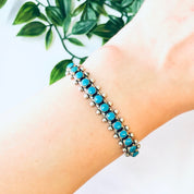 Vintage Bracelet, Cuff Bracelet, Turquoise Bracelet, Turquoise Jewelry, Small Cuff, Silver Bracelet, Silver Cuff, Boho Jewelry, Bohemian 925