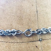 Vintage Chain, Rope Chain, Twisted Rope Chain, Silver Chain, Silver Necklace, Vintage Necklace, 925 Chain, Statement Jewelry, Long Chain