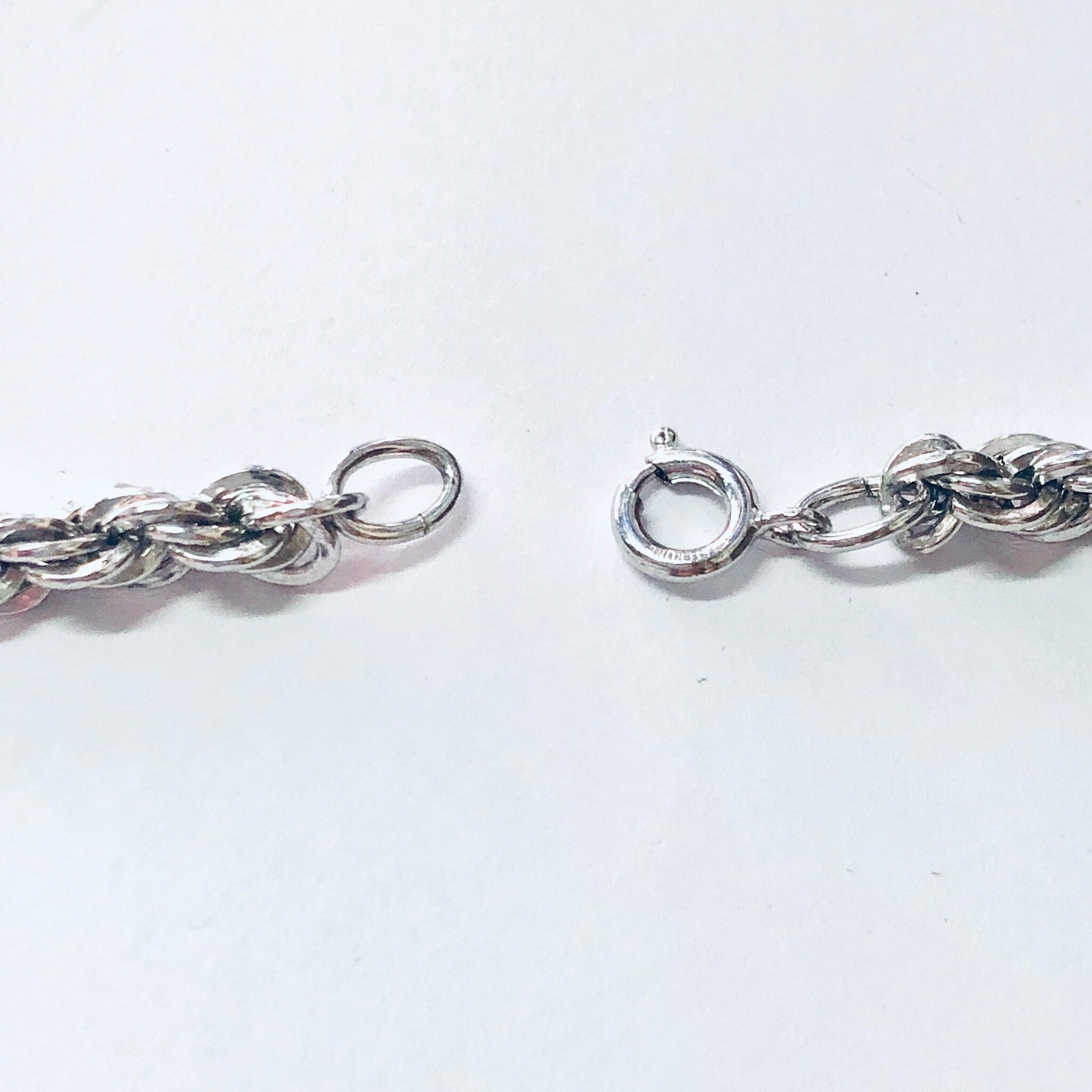 Vintage Chain, Rope Chain, Twisted Rope Chain, Silver Chain, Silver Necklace, Vintage Necklace, 925 Chain, Statement Jewelry, Long Chain