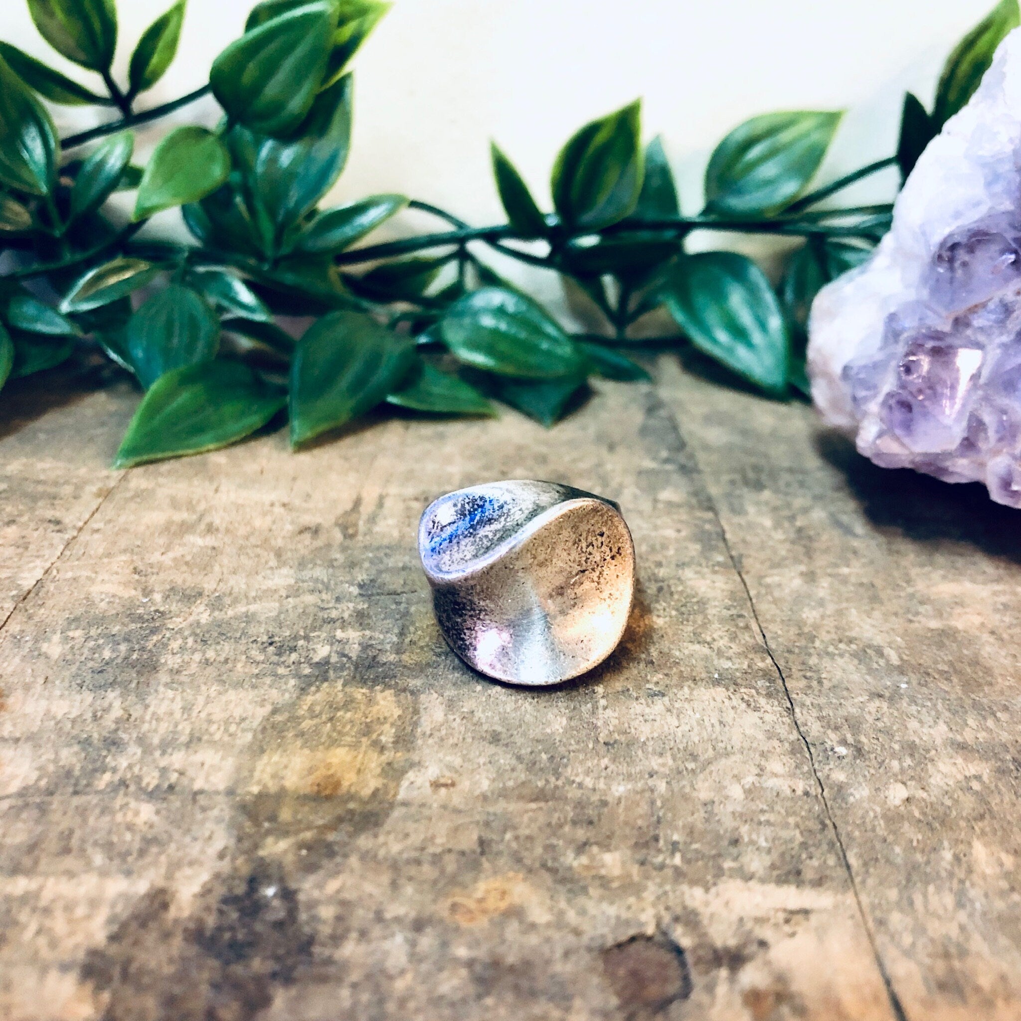 Vintage Ring, Silver Ring, Vintage Jewelry, Statement Ring, Abstract Design, Abstract Jewelry, Minimalist Design, Large Ring, Unique Ring