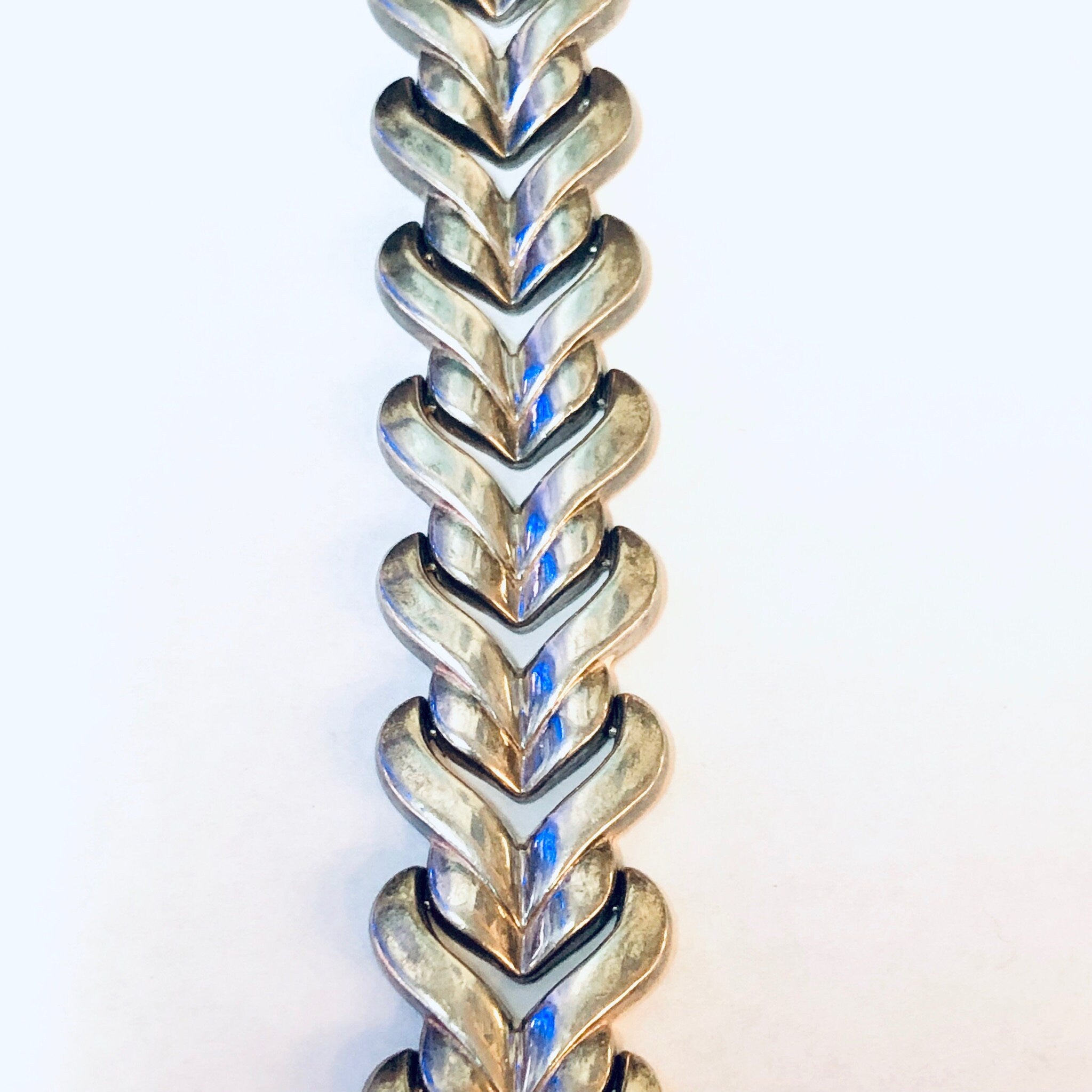 Vintage Bracelet, Silver Bracelet, Link Bracelet, Unique Jewelry, Heart Shaped Bracelet, Made in Italy, Simple Bracelet, Vintage Jewelry,