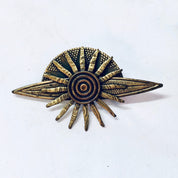 Vintage Brooch, Costume Jewelry, Brass Toned Pin, Sun Brooch, Sun Jewelry, Planet Jewelry, Solar System, Vintage Jewelry, Sun Pin, Gift Idea