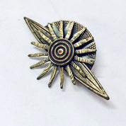 Vintage Brooch, Costume Jewelry, Brass Toned Pin, Sun Brooch, Sun Jewelry, Planet Jewelry, Solar System, Vintage Jewelry, Sun Pin, Gift Idea
