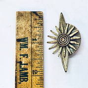Vintage Brooch, Costume Jewelry, Brass Toned Pin, Sun Brooch, Sun Jewelry, Planet Jewelry, Solar System, Vintage Jewelry, Sun Pin, Gift Idea