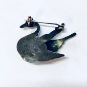 Vintage Pin, Silver Brooch, Vintage Brooch, Vintage jewelry, Bird Jewelry, Swan Pin, Blue Stone, Silver and Blue, Bird Brooch, Duck Pin, 925