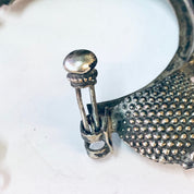 Vintage Bracelet, Silver Bracelet, Bangle Bracelet, India Bracelet, India Silver, Unique Jewelry, Statement Bracelet, Hinged Bracelet, 800