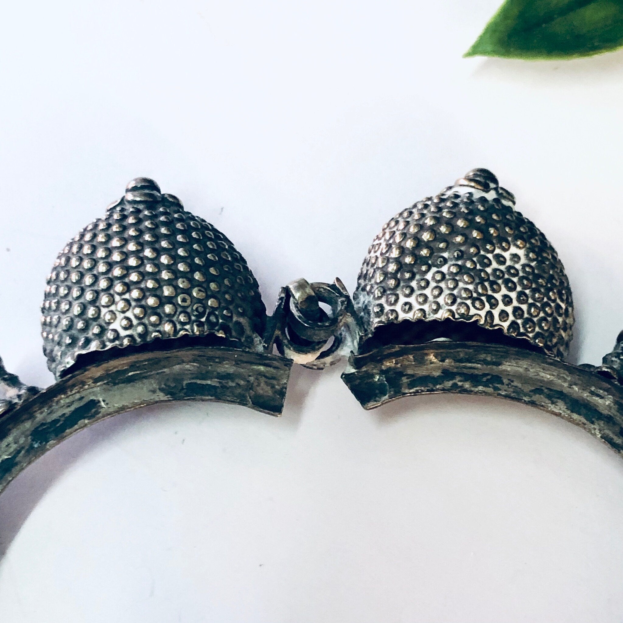 Vintage Bracelet, Silver Bracelet, Bangle Bracelet, India Bracelet, India Silver, Unique Jewelry, Statement Bracelet, Hinged Bracelet, 800