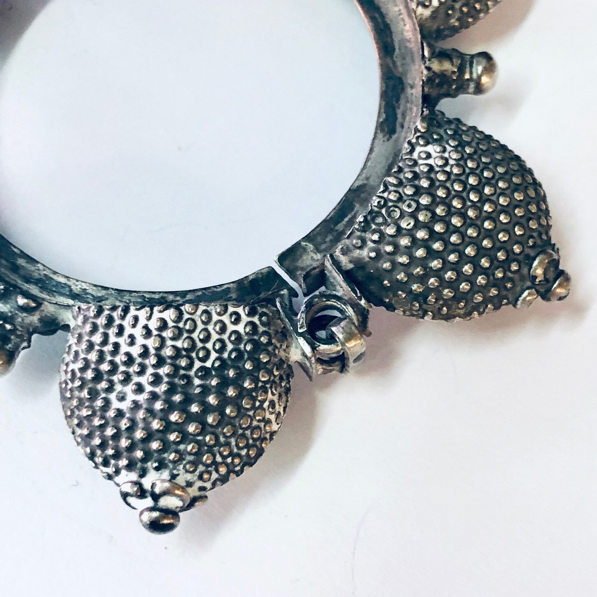 Vintage Bracelet, Silver Bracelet, Bangle Bracelet, India Bracelet, India Silver, Unique Jewelry, Statement Bracelet, Hinged Bracelet, 800
