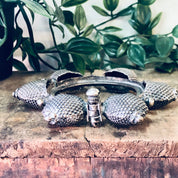 Vintage Bracelet, Silver Bracelet, Bangle Bracelet, India Bracelet, India Silver, Unique Jewelry, Statement Bracelet, Hinged Bracelet, 800