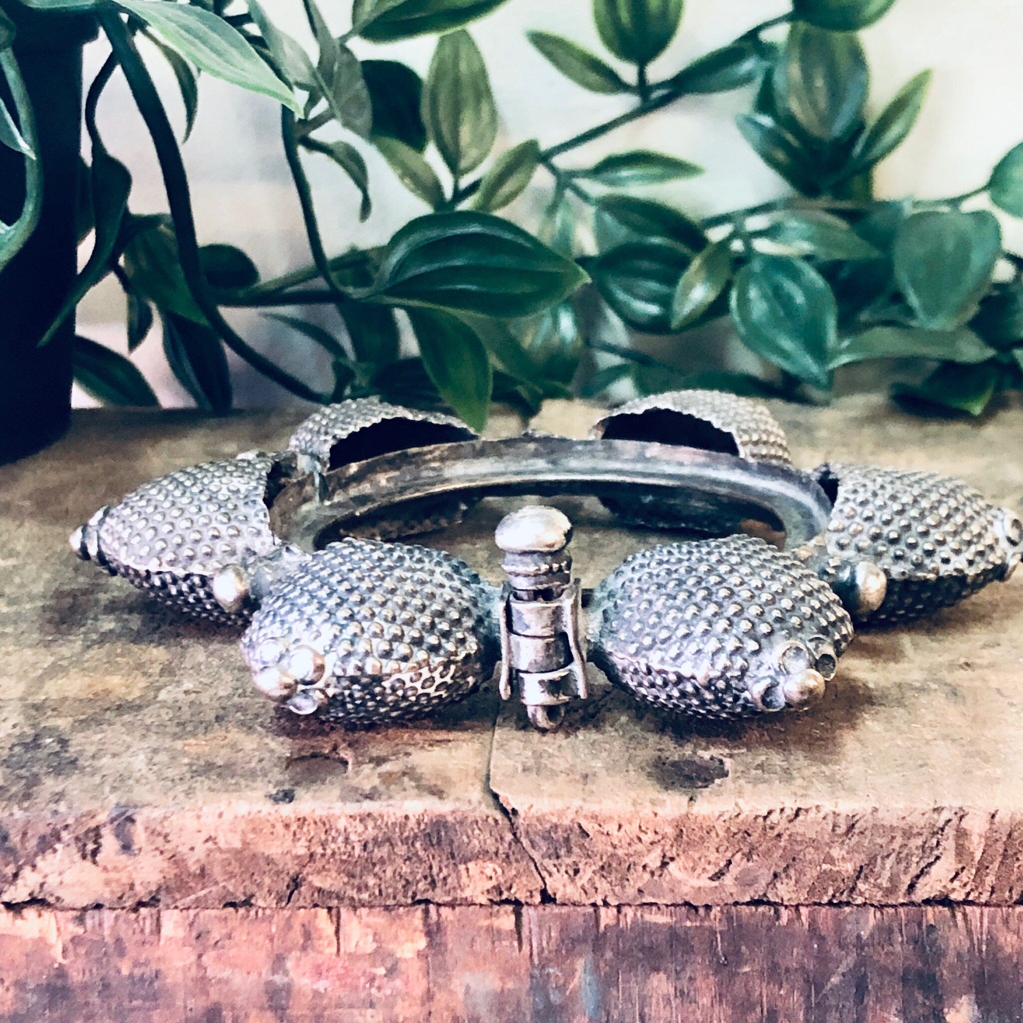 Vintage Bracelet, Silver Bracelet, Bangle Bracelet, India Bracelet, India Silver, Unique Jewelry, Statement Bracelet, Hinged Bracelet, 800