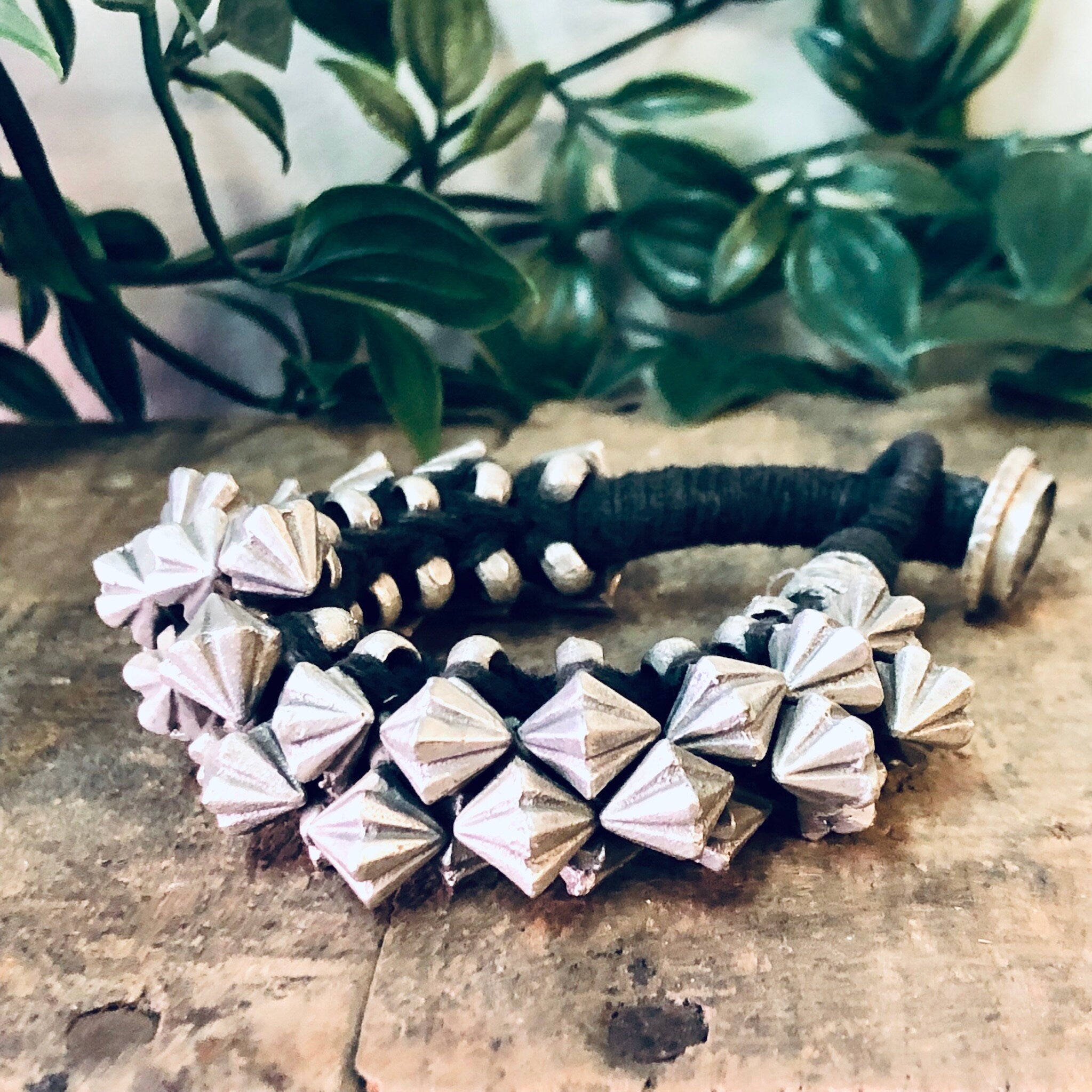 Vintage Bracelet, Beaded Bracelet, India Silver, India Bracelet, Silver Beads, Unique Jewelry, Wrapped Bracelet, Vintage Jewelry, 925 Beads