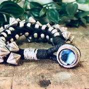 Vintage Bracelet, Beaded Bracelet, India Silver, India Bracelet, Silver Beads, Unique Jewelry, Wrapped Bracelet, Vintage Jewelry, 925 Beads
