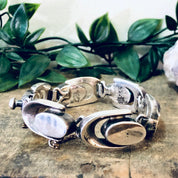 Vintage Bracelet, Silver Bracelet, Link Bracelet, Unique Jewelry, Vintage Jewelry, Statement Jewelry, Rare Bracelet, Cut Out Design, 925